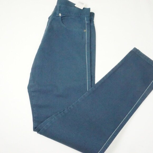 Eidos Fancy Stampa Denim PPT Canvas Solid Blue Jeans Sz 32 Brand New